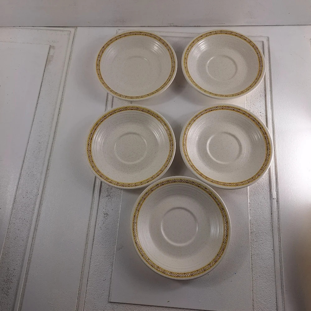 Lot of 5 Franciscan Hacienda Gold 6 1/2" Earthenware Bread / Dessert Plates  USA - Picture 5 of 9